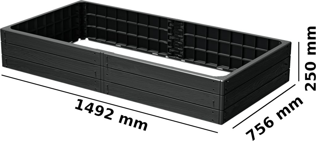 záhon vyvýšený 149,2cm BASE WOODY IBWR-S433 antracit Obrázek produktu 9