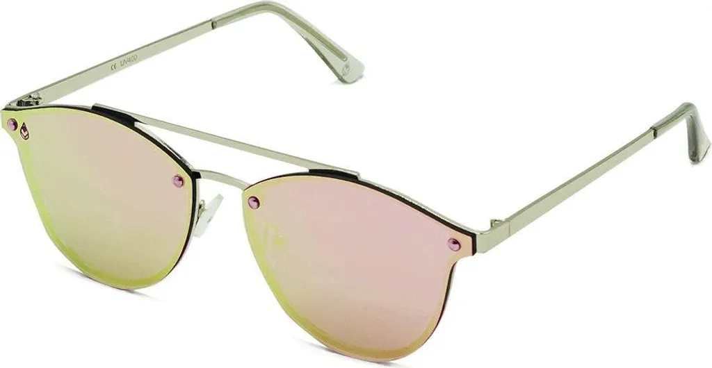PHIERES Phirillo Argent-Violet Rose M : Monture Légère et Verres Miroir