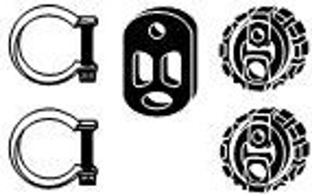 HJS 82 22 4649 Montagesatz Auspuffanlage Abgasanlage passend für PEUGEOT 206 SW (2E/K)
