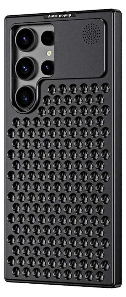 Cover Alluminio Galaxy S25 Ultra Nera - Raffreddamento & Aroma Pad