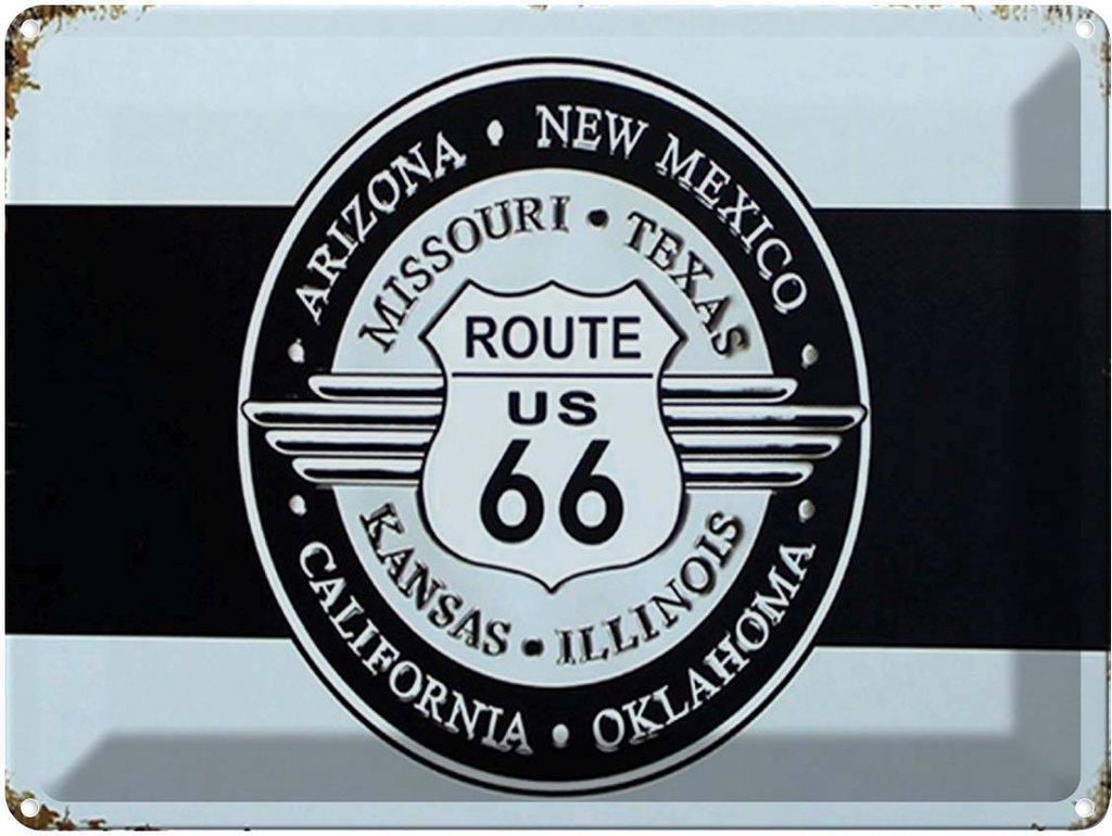 vianmo Blechschild 30x40 cm Retro Rote US 66 Arizona new mexico