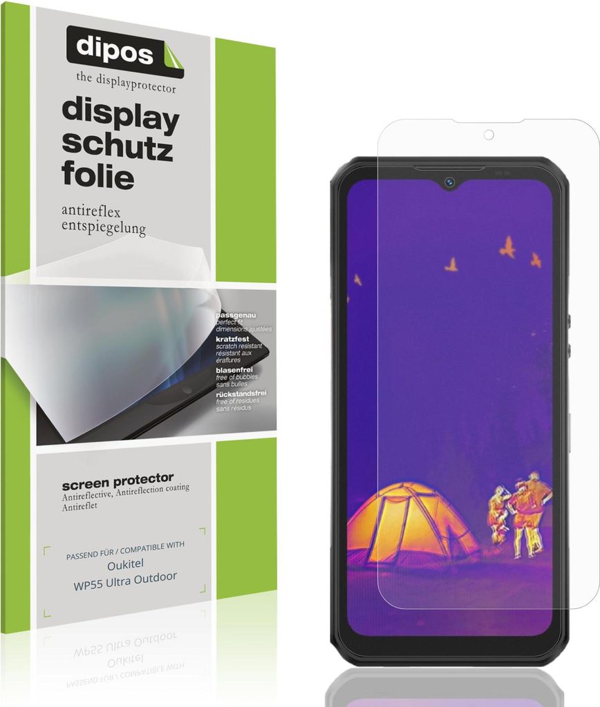 4x Schutzfolie für Oukitel WP55 Ultra Outdoor matt Displayschutzfolie Folie Display Schutz dipos