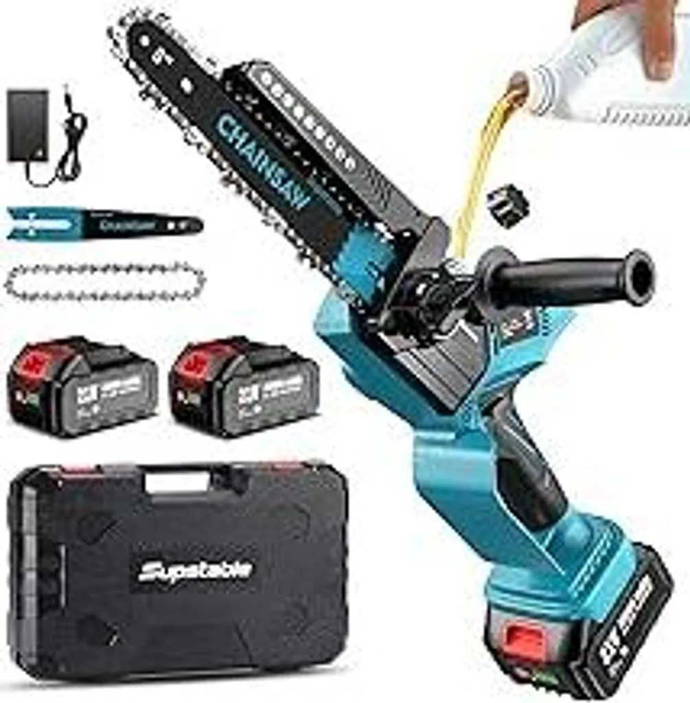 Elettrosega Batteria 8000mAh 1300W | Tensionamento Rapido | Auto-Oil