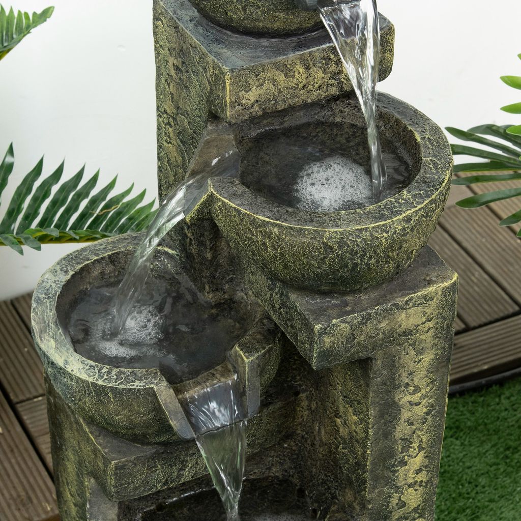 Outsunny Gartenbrunnen, Springbrunnen mit Einstellbarer Produktbild 8