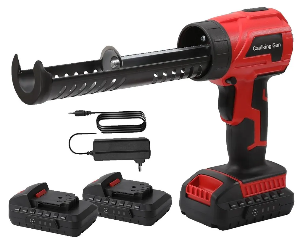 Pistolet à mastic à vitesse réglable 4500N avec 2 batteries rechargeables