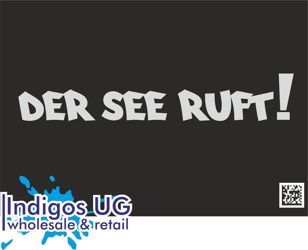 Aufkleber / Autoaufkleber - JDM / Die cut / Auto / OEM - Der See ruft! - 210X100mm silber - Heckscheibe / Heckscheibenaufkleber
