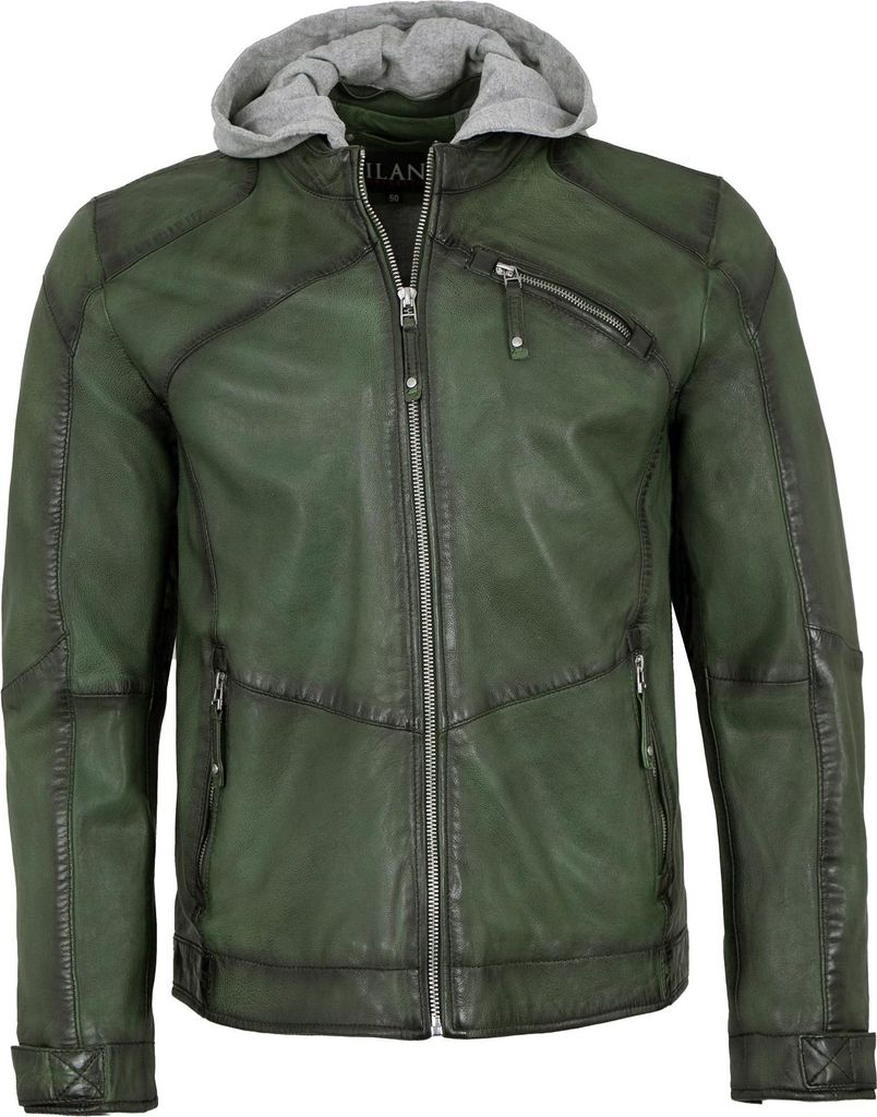 Jilani Lederjacke Lederjacke Damen Petrol Jilani Herren Lederjacke - Main Image