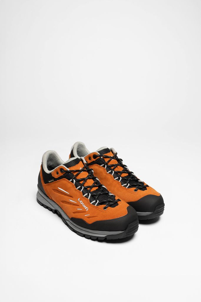 Lowa DELAGO GTX LO Wanderschuh Trekkingschuh Herren schwarz orange 46,5
