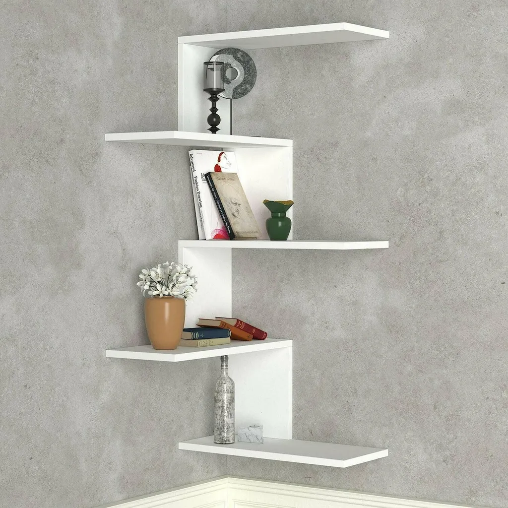 Étagère Beatriz Blanche 5 Niveaux - Format Compact 52x30x109 cm Robuste