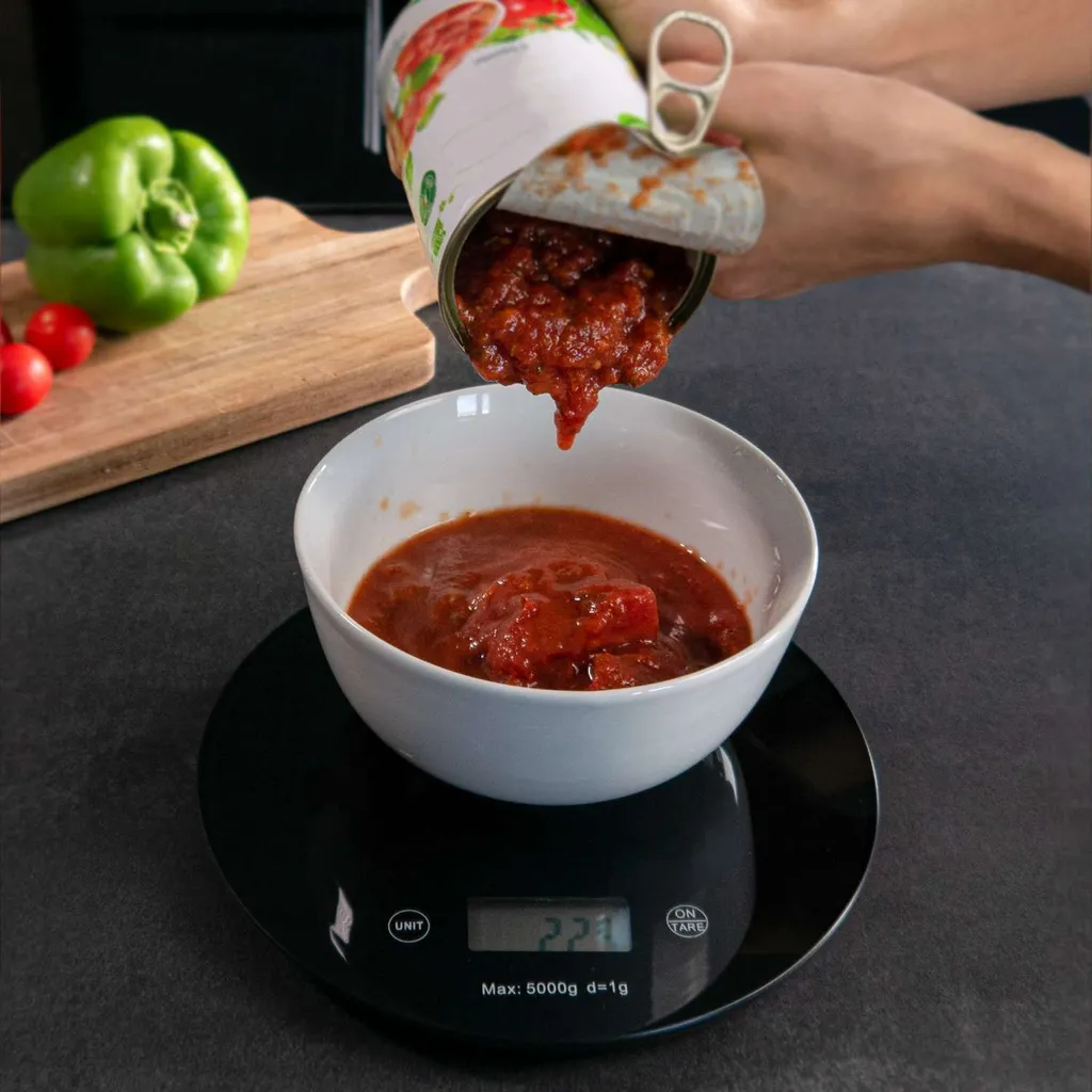 ADE Bilancia Da Cucina Digitale Leonie | Extra Piatta (9mm) E Di Precisione | 5 Kg Di Portata | Display LCD E Touch Sensor | Nero - 2