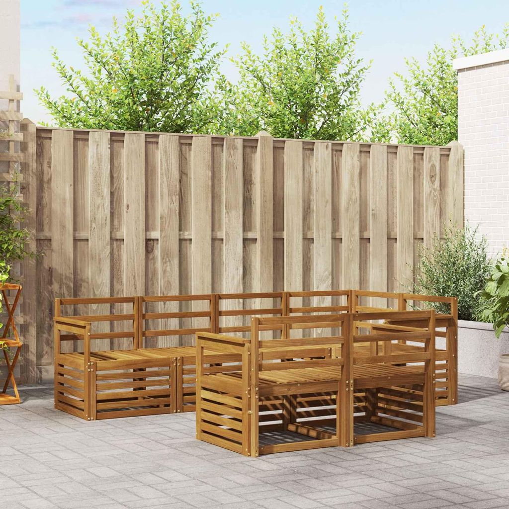 "Neues Produkt" Sofagarnituren - CLORIS - Terrassen-Sofa - 7 pcs - Natur Massivholz Akazie - Modern Gartensofas V1994