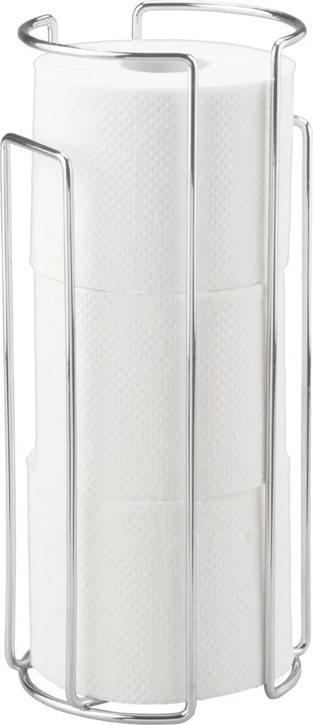 WENKO Support de Rouleaux de Papier Toilette de Rechange Chrome pour 3 WC