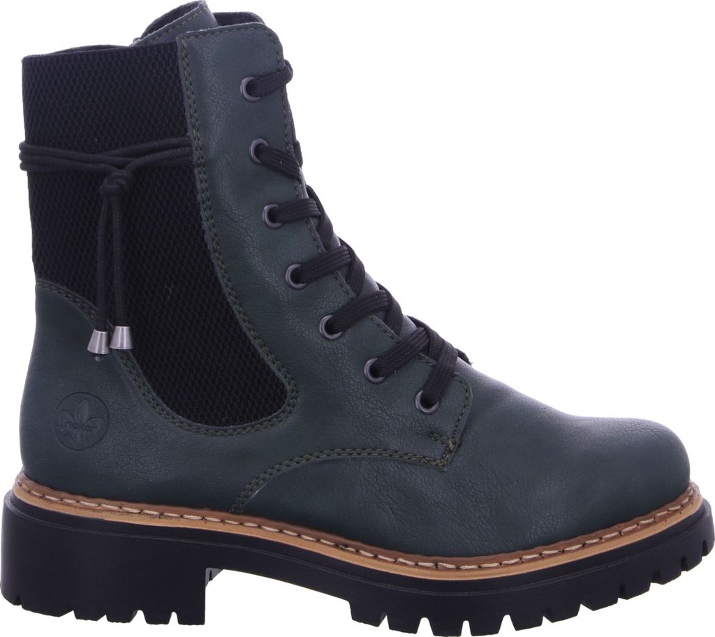 Rieker Damen Schnürstiefeletten 29261-38 tanne/schwarz 38