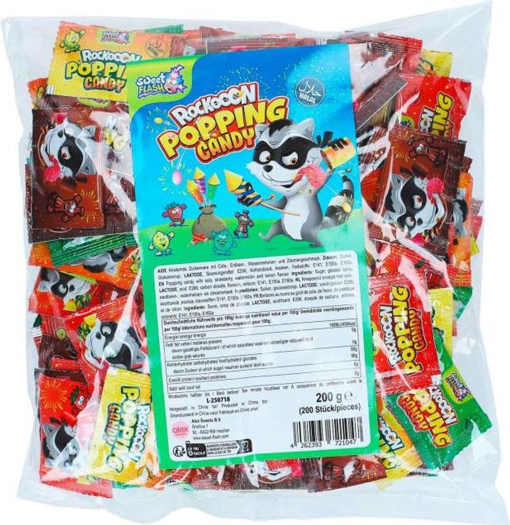 Sweet Flash Rockooon Popping Candy 200er Produktbild 