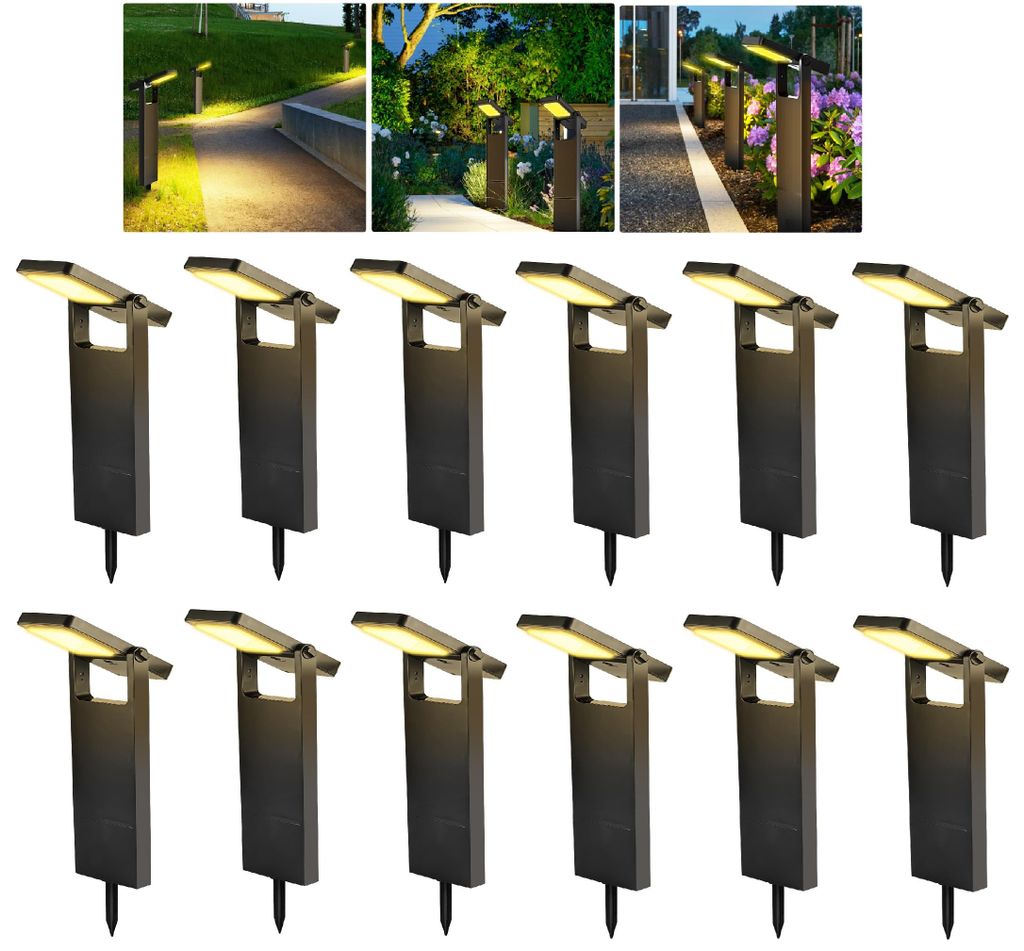 12 sztuk lamp solarnych LED do użytku na zewnątrz Lampy Zdjęcie produktu 