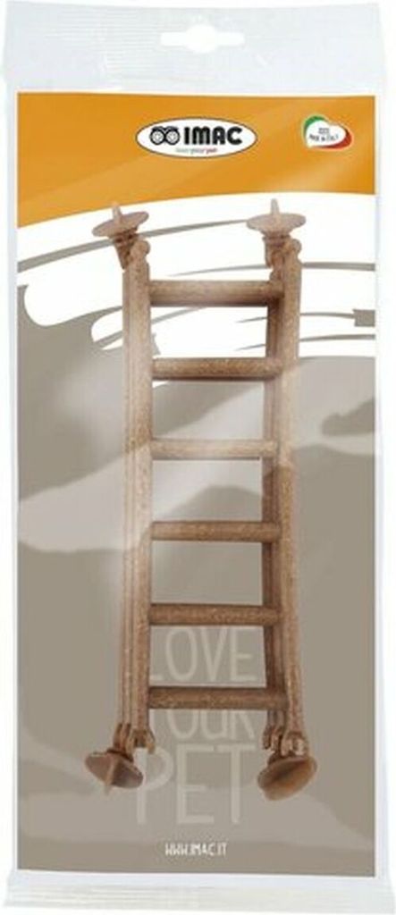 Käfigzubehör IMAC 20,5 X 1 X 6,5 CM Leiter Halsband Braun