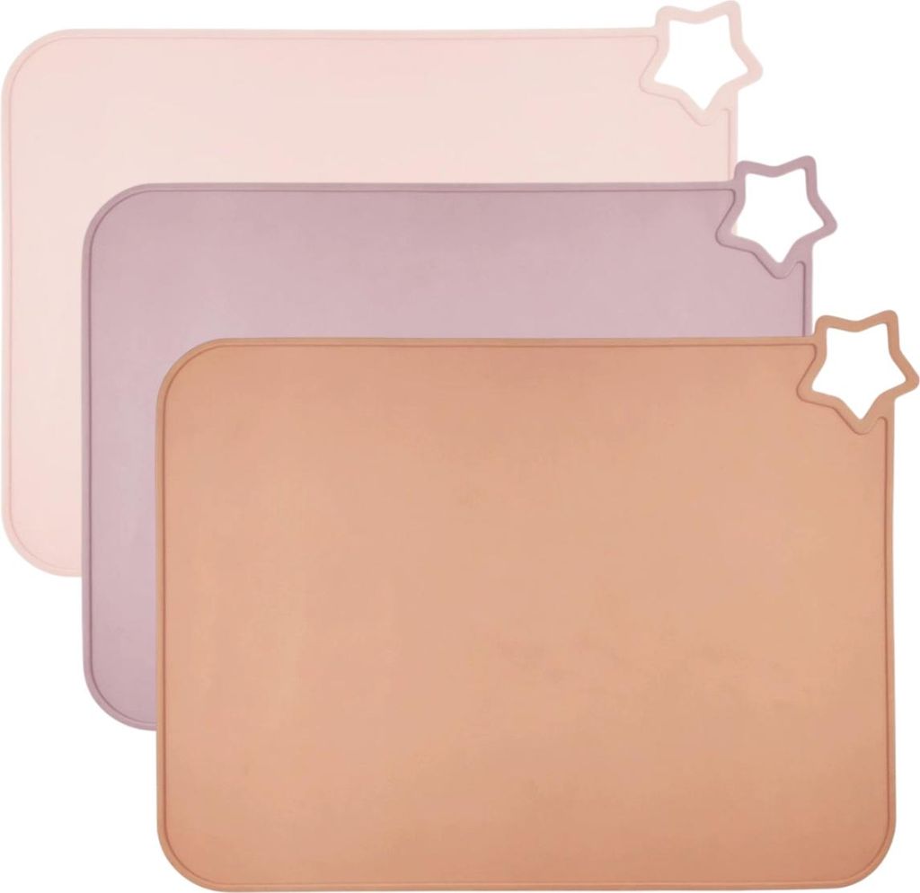 Silikon-Tischsets für Kinder, rutschfest und wiederverwendbar, tragbar, hitzebeständige Tischsets für Kinder, Baby-Tischsets, Antifouling-Siliko...