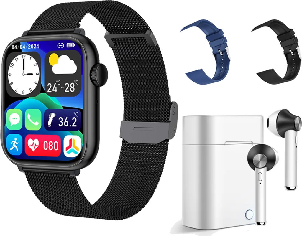 Pack Sport Montre Connectée Cardio et Écouteurs sans Fil Noir Eko