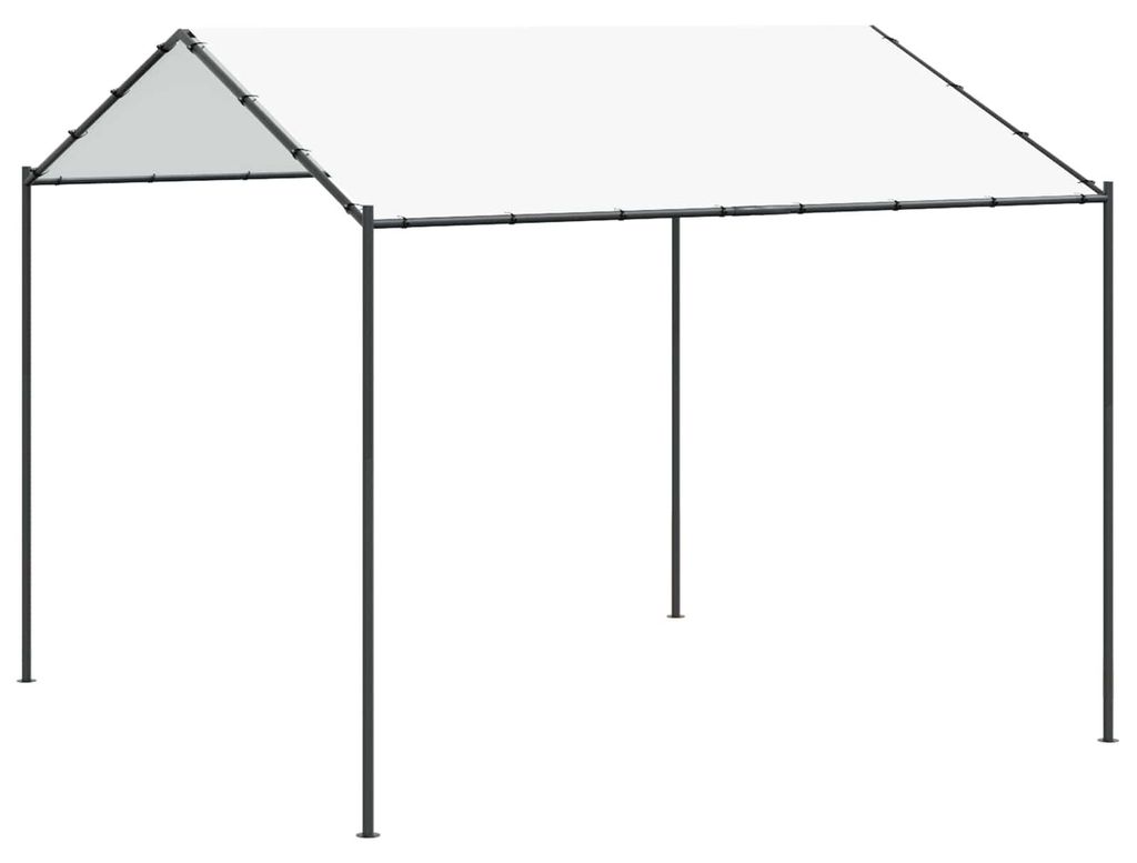 Pavillon 4 x 4 x 2,6 m Weiß Stahl und Polyester 180 gsm