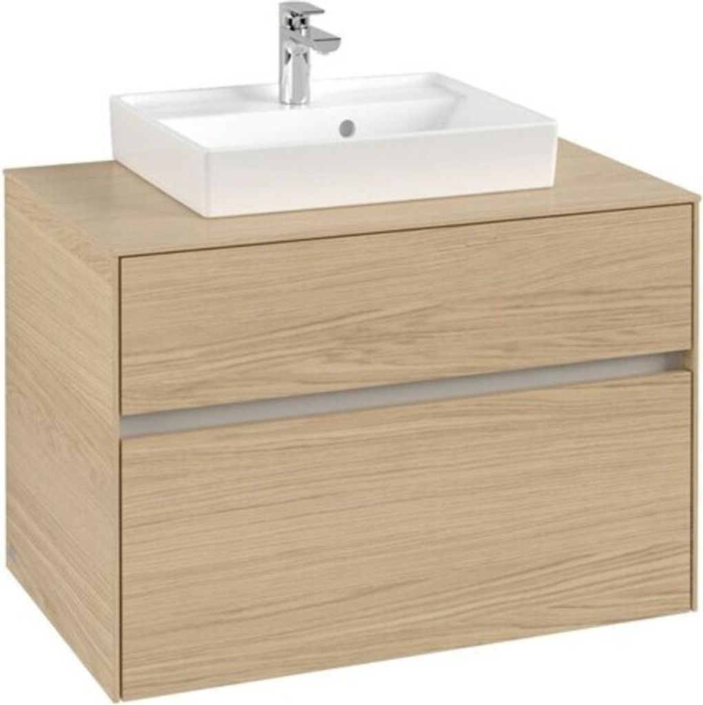 V&B Waschtischunterschrank Collaro 80x54,8x50cm, WT mittig, nordic oak