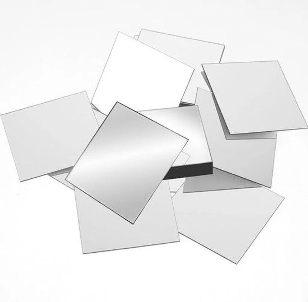Miroirs Carrés en Acrylique - Lot de 30 Pièces de 75x75 mm pour DIY