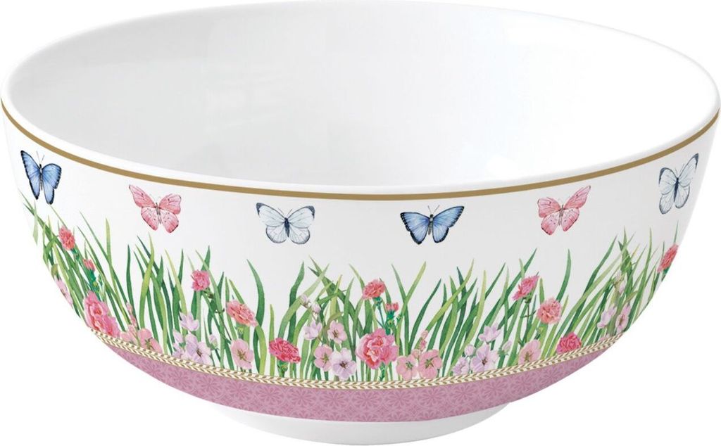 Müslischale SPRING PARADE Schmetterlinge und Blumenwiese D. 15cm Easy Life