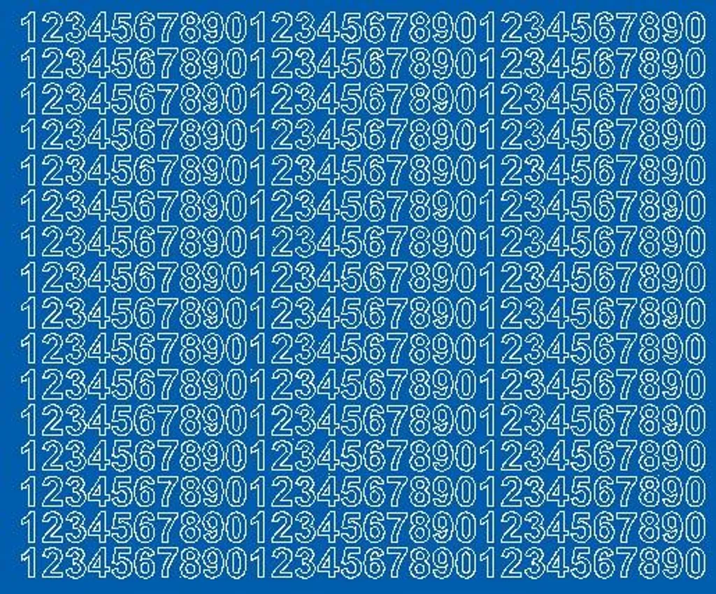 Adesivi Numerati 1 cm Blu Opachi: Etichette Autoadesive Professionali