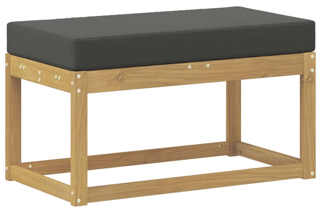 “2026 Modern“ Weiß Outdoor Hocker Bank Weiß 80 x 43 x 45 cm Massivholz Akazie - Designermöbel 95103 - Gartensofas