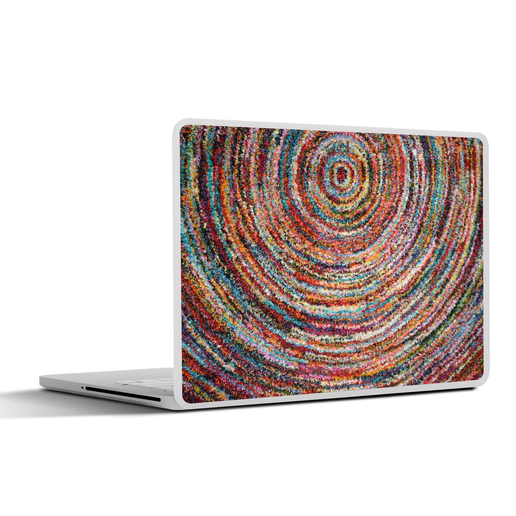 MuchoWow Laptop Aufkleber Sticker Cover Kreis - Farben - Teppichboden 40x30 cm - Laptop Dekoration - Selbstklebend