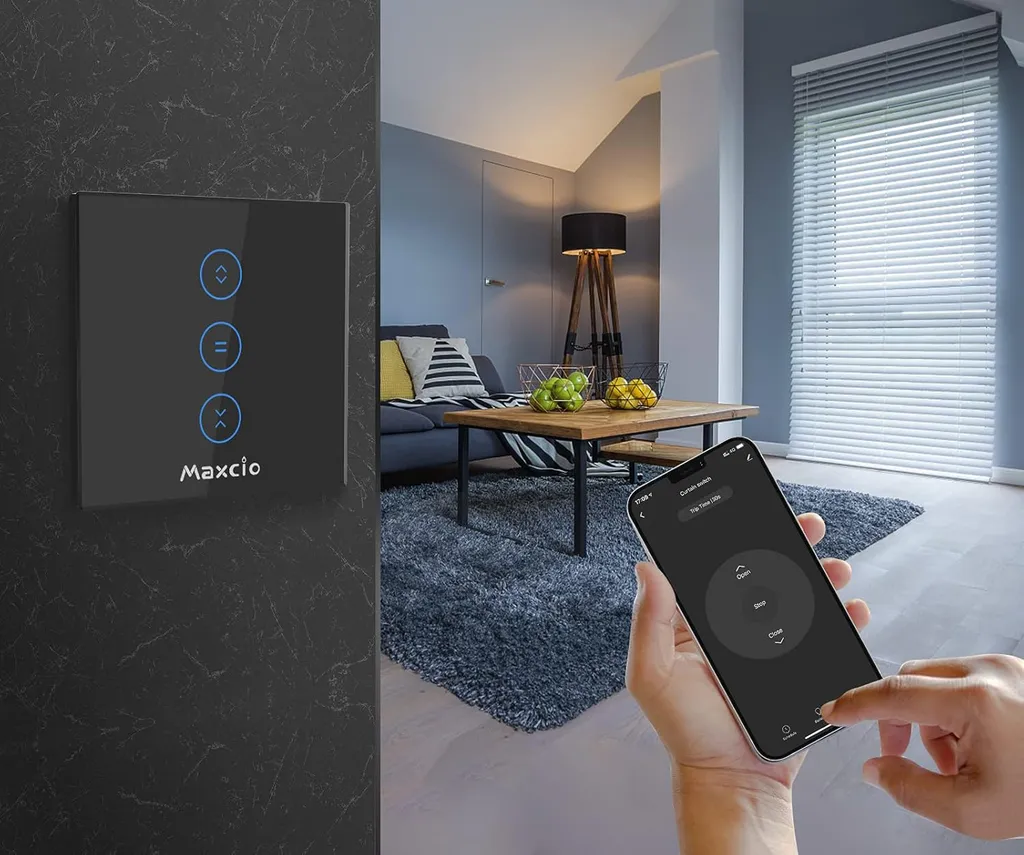 Interrupteur Volet Roulant WiFi 10A Maxcio - Programmable et Tactile - 3