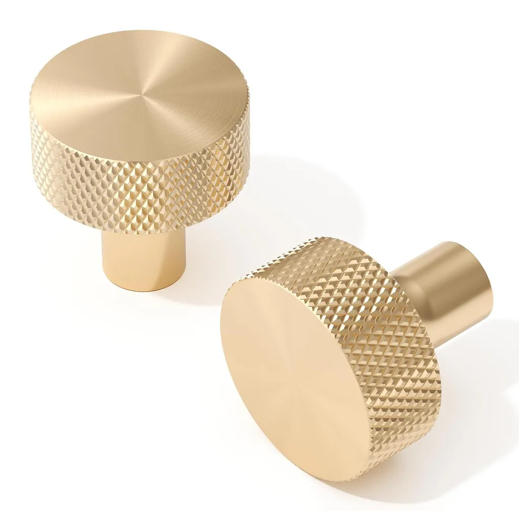 Boutons de cuisine dorés pour rénovation de meubles et portes d'armoire