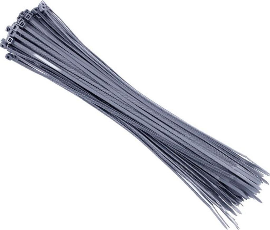 Fascette in nylon 300x3,6 mm, argento, 100 pz. Immagine del prodotto 