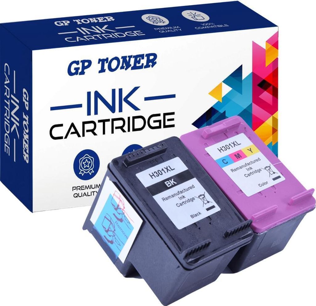 2x Tusze do drukarki HP 301XL DeskJet 1050a 2050a 3050 Envy Zdjęcie produktu 