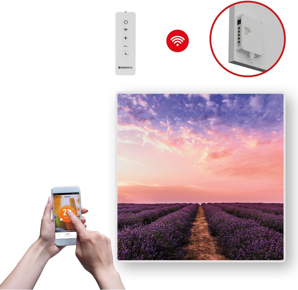 Termofol TF-SWT Infrarot Wandheizung - Wandheizung Elektrisch - Berg2 - 350W - 60x60 cm