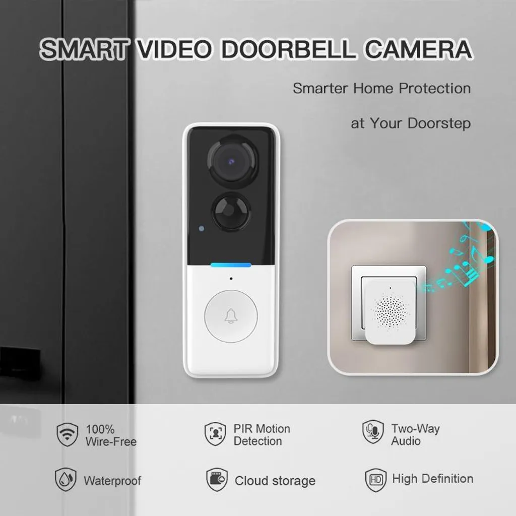 Sonnette Vidéo HD avec Audio Bidirectionnel et Coque de Protection Extérieure - 11