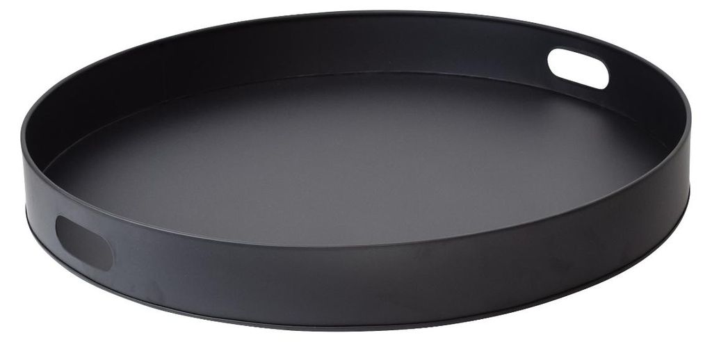 LOFT42 Tablett Tablett aus Metall – Schwarz – Ø40 cm Produktbild 