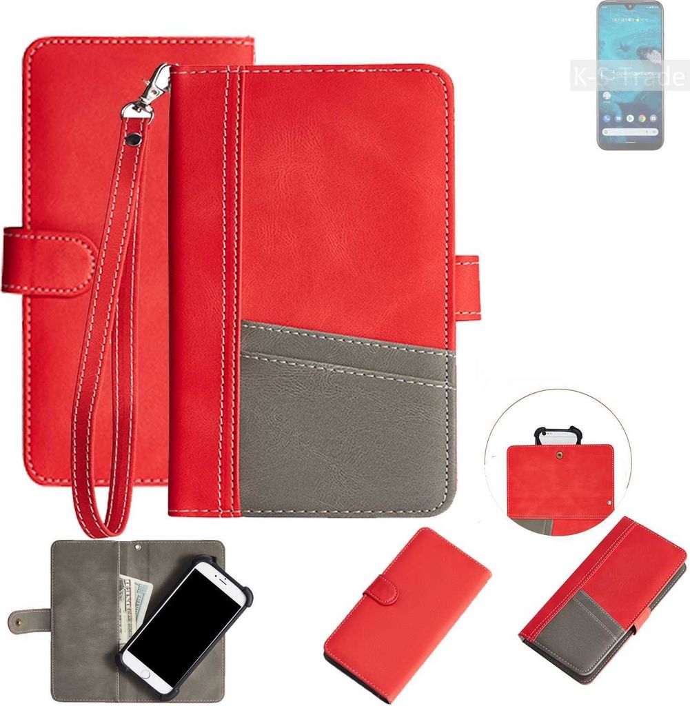 K-S-Trade Handy Schutzhülle für Kyocera Android One S9 Hülle Portemonnee Brieftasche Klapphülle Kartenfächer Flip Wallet Case Etui