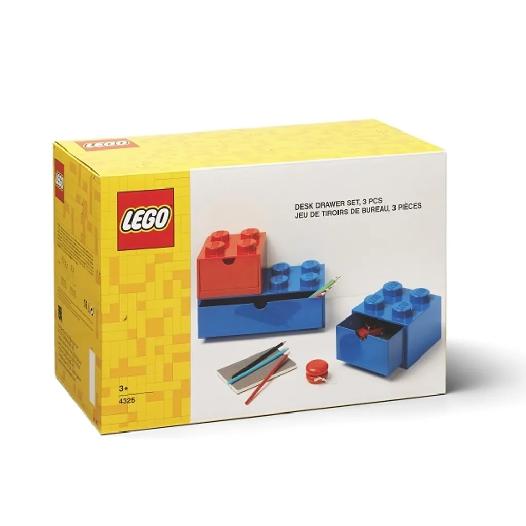 Rangement de bureau LEGO® avec tiroirs empilables - Pack de 3 unités - 2