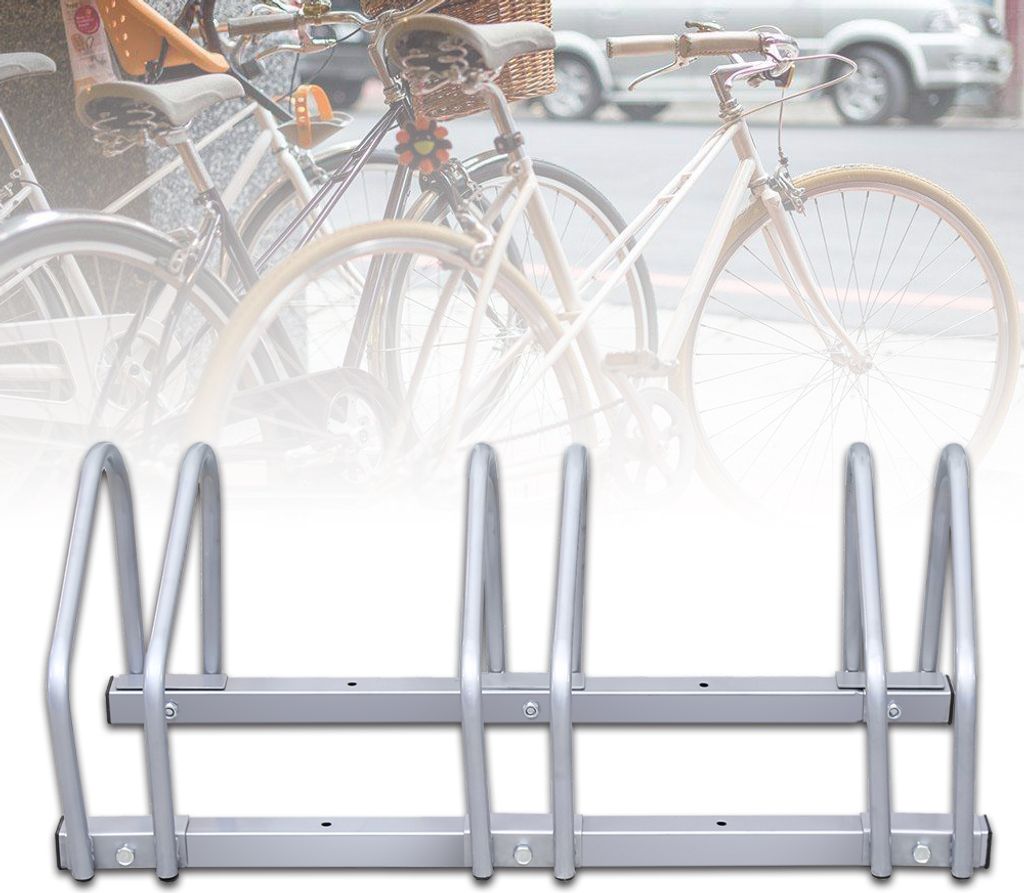 Jopassy Fahrradständer Mehrfach-Ständer für 2/3/4/5/6 Fahrräder Verzinkt Fahrradhalter Boden Wand Montage(3-fach)