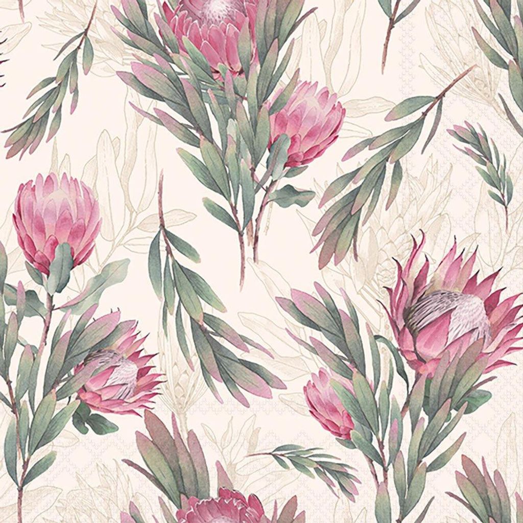 Servietten 33x33 cm - Protea cream