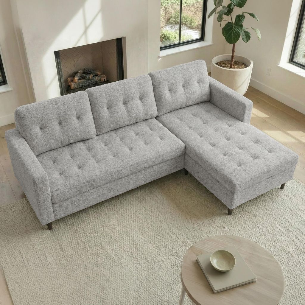 riess-ambiente Ecksofa STOCKHOLM 220cm grau Produktbild 