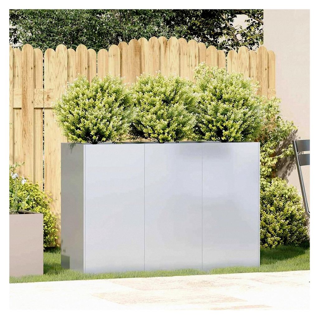 Hochbeet Blumenkasten aus verzinktem Stahl für Garten, Balkon und Terrasse