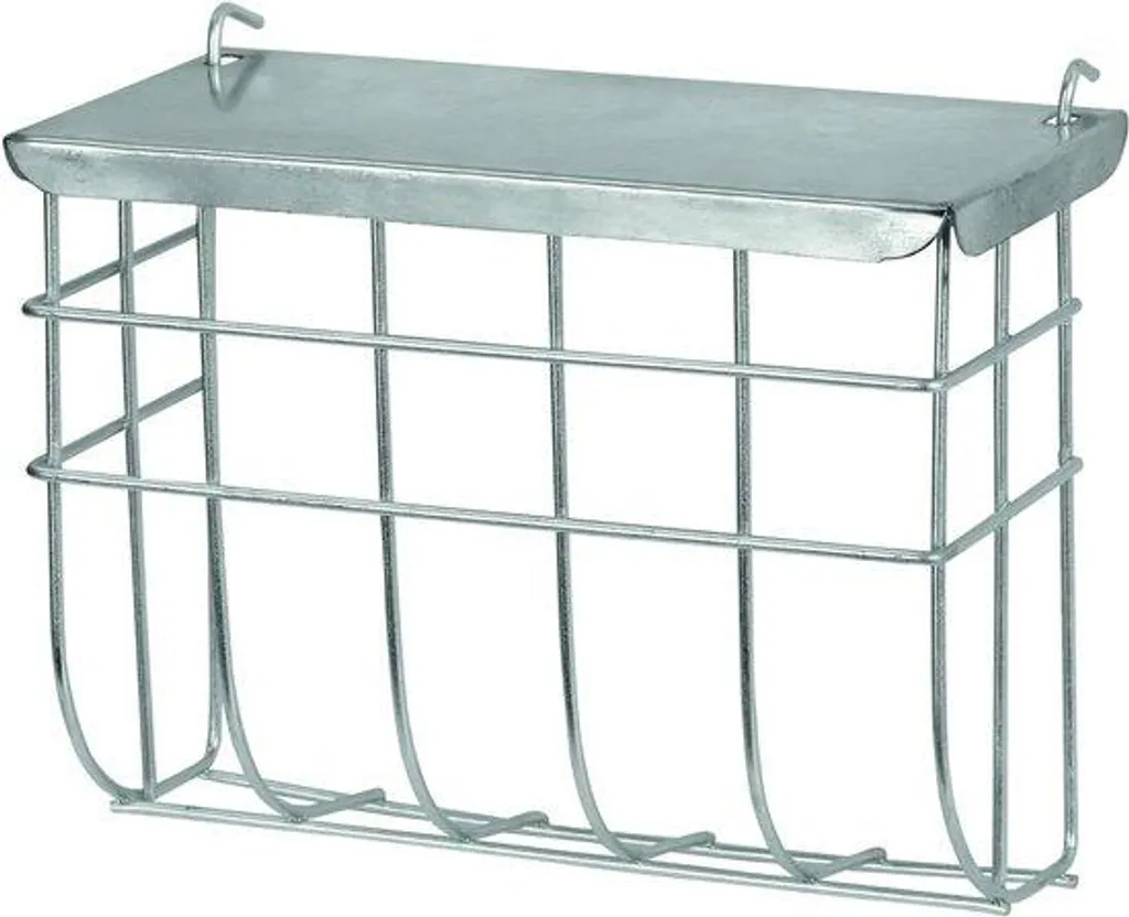 Boîte de rangement galvanisée 25x17 cm avec compartiment et suspension