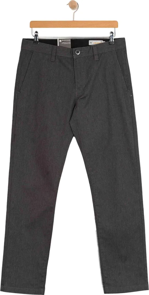 Pantalon Chino Volcom Errores de Foto en Gris Anthracite Chiné Taille 33