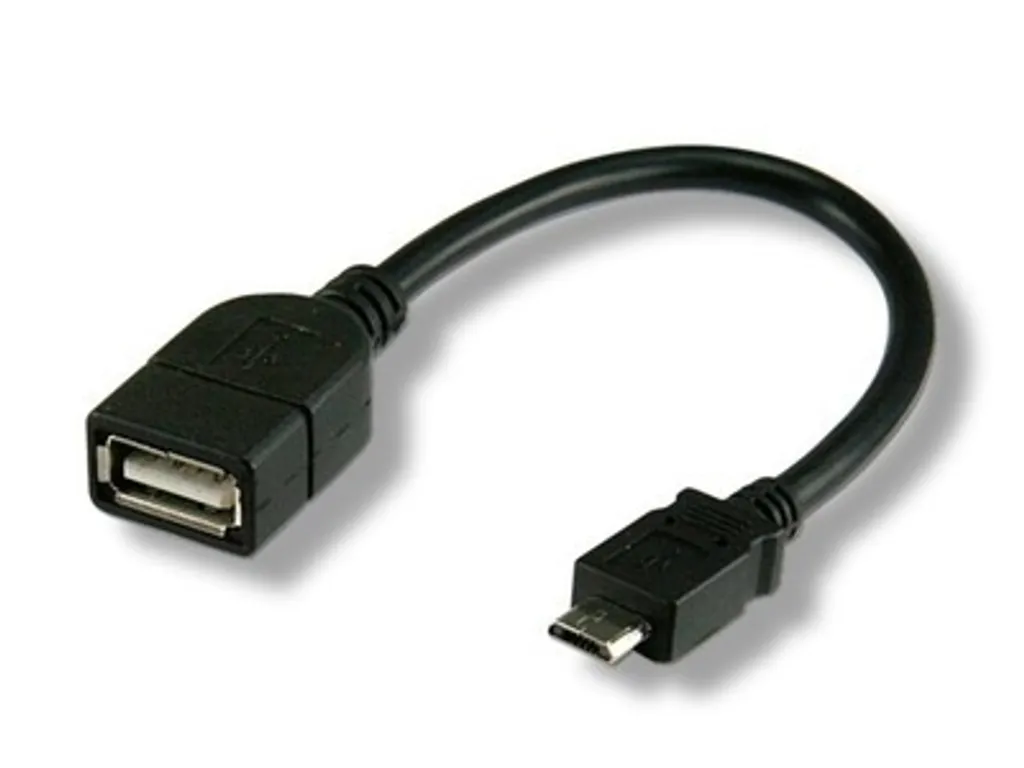Câble OTG USB 2.0 Haute Vitesse Micro-B vers A Femelle de 0.2m