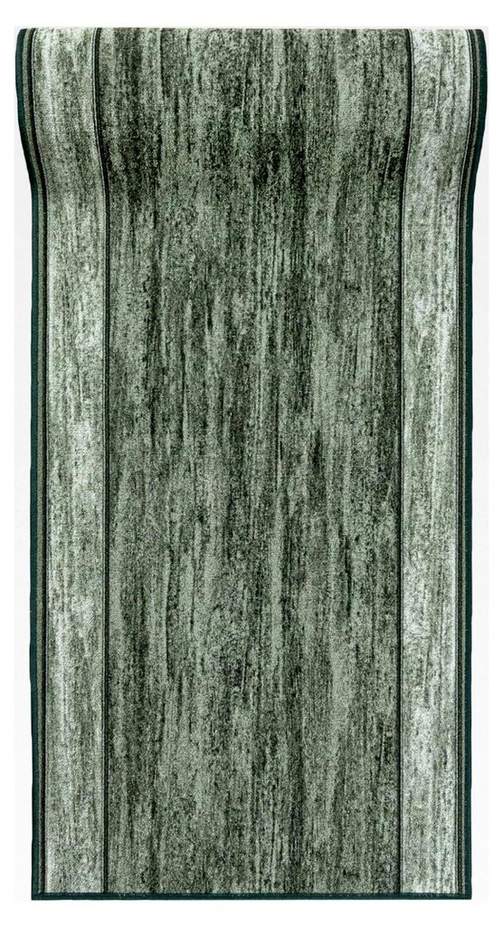 Rutschfester Teppichläufer für Flur - Modernes Muster - Kurzflor Flurläufer für Vorzimmer und Küche - - Meterware Grün - 100 x 600 cm