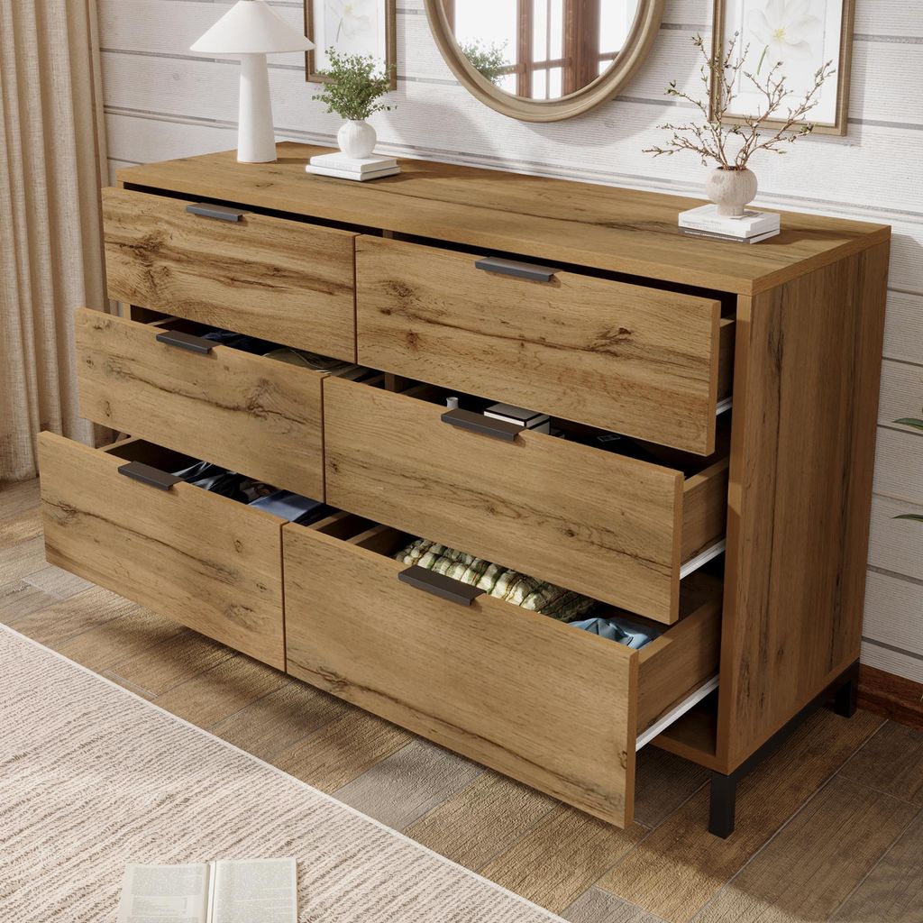 STILVORA Kommode mit 6 Schubladen,Sideboard Produktbild 