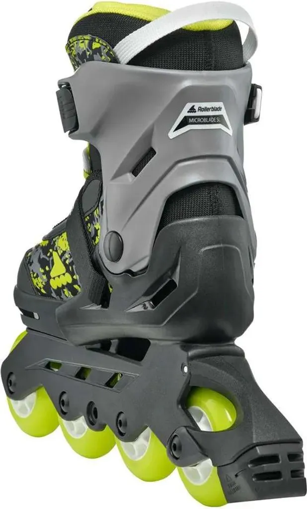 Rollerblade Microblade SL Roller Enfant Réglable Noir Citron Vert 33,5 - 4