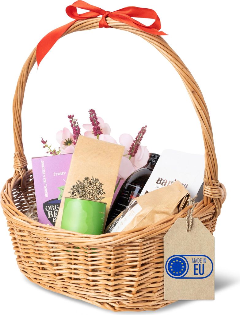 Creative Home Cestino in Vimini con Manico | Cesto Regalo Immagine del prodotto 