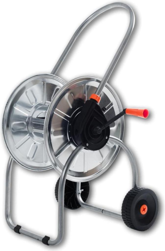 Metall Schlauchwagen 50m 1/2" aus verzinktem Stahl